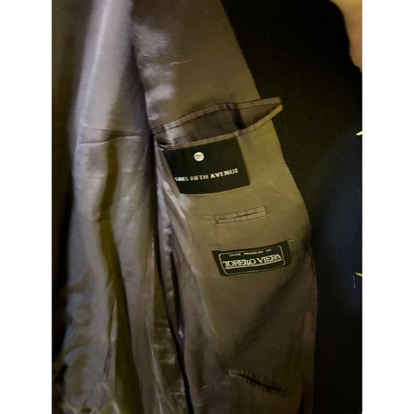 Hugo Boss Pinstripe Blazer Business Casual Three Button Jacket Size 42L Wool - Picture 3 of 9